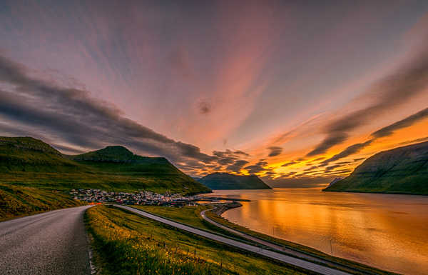 Poster Pemandangan Gunung Denmark Sunrises and sunsets Coast Roads Mountains 1Z