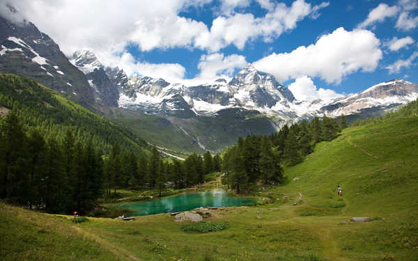 poster pemandangan alam gunung Alps Mountains Alps Mountain APC 004