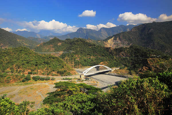 poster pemandangan alam gunung Taiwan Mountains Rivers Bridges 1Z