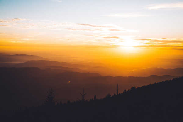 poster pegunungan morning sunrise blue ridge mountains 5k WPS