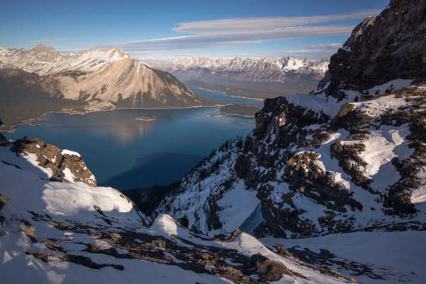 poster pemandangan alam gunung Canada Parks Mountains Lake Winter Banff Snow 1Z