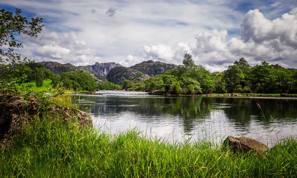 poster gunung Norway Mountains Lake 1Z 002