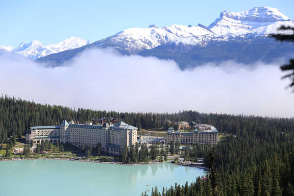 poster gunung Canada Mountains Lake Forests lake Louise Banff 1Z