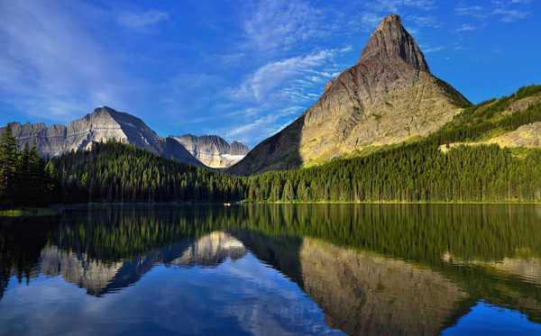 poster gunung Mountains Forests Lake Scenery 1Z