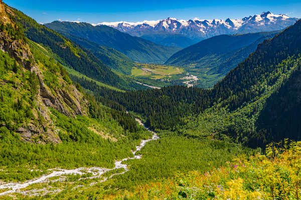 Poster Pemandangan Gunung Georgia Mountains Forests Scenery Ushba glacier 1Z