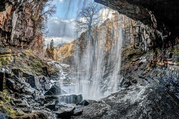 poster pemandangan alam gunung Mountains Waterfalls 1Z 001