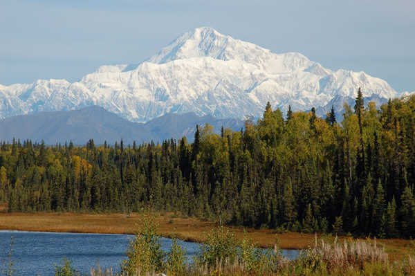 poster pemandangan alam gunung Denali National Park Mount McKinley Mountains Denali APC 002