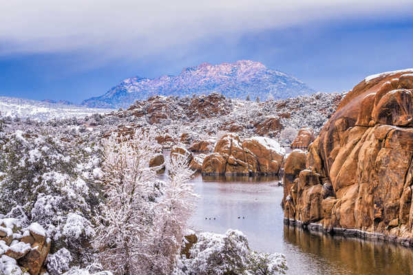 Poster Pemandangan Gunung USA Mountains Granite Dells Prescott Arizona Crag 1Z