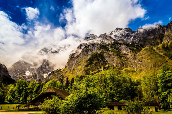 poster pemandangan alam gunung Germany Mountains 1Z 002