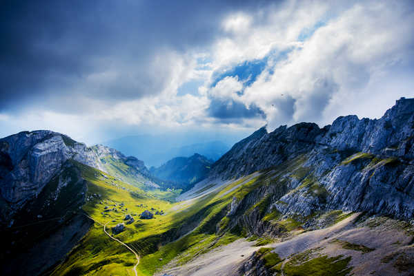 Poster Pemandangan Gunung Mountains Mount Pilatus APC 001