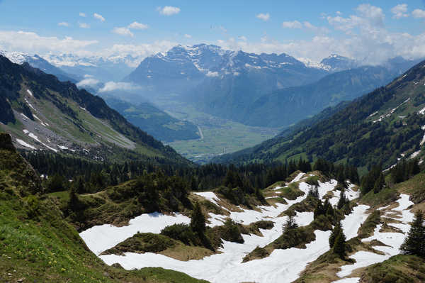 poster gunung Switzerland Mountains Scenery Glarus Mountain 1Z