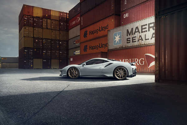 Poster Mobil Ferrari Novitec 488 Pista Side Grey 1ZM