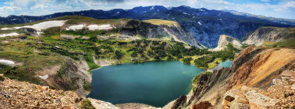 poster gunung USA Lake Mountains 1Z 001