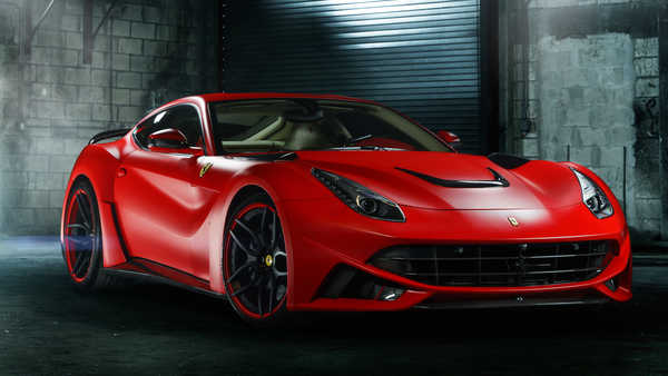 Poster Mobil Ferrari F12 berlinetta Front Red 1ZM