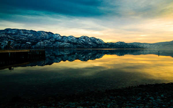 poster pemandangan alam gunung Earth Lake Mountain Lakes Lake APC