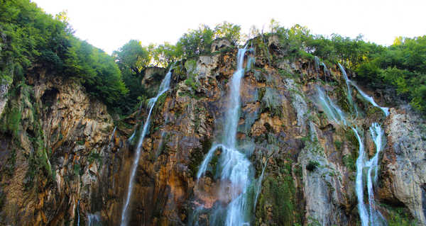 poster pemandangan alam gunung Cliff Mountain Rock Waterfall Waterfalls Waterfall APC