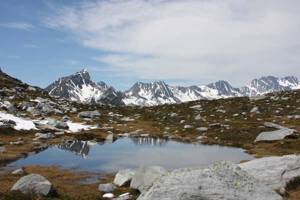 poster pemandangan alam gunung Canada Mountains Stones Whistler Crag Snow 1Z