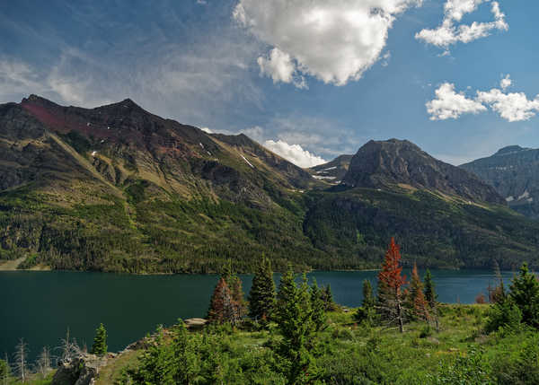 poster gunung USA Parks Lake Mountains Glacier National Park St. 1Z