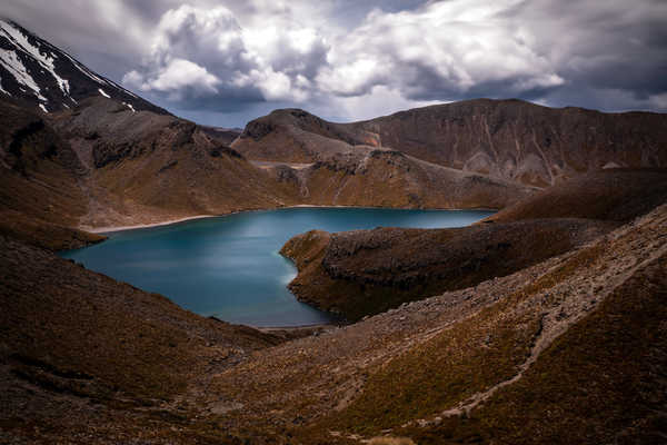 poster gunung New Zealand Mountains Lake Upper Tama Lake 1Z