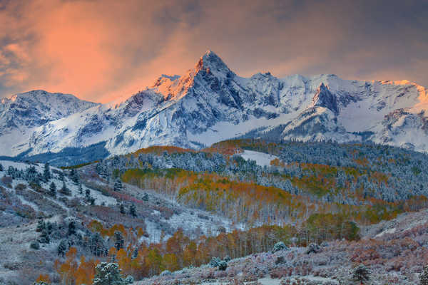 poster pegunungan mount sneffels summit autumn sneffels range rocky mountains WPS