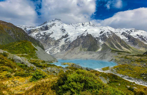 poster pegunungan Earth Lake Mountain New Zealand Earth Landscape9 APC