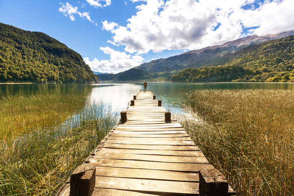 Poster Pemandangan Gunung USA Lake Marinas Mountains Clouds 1Z