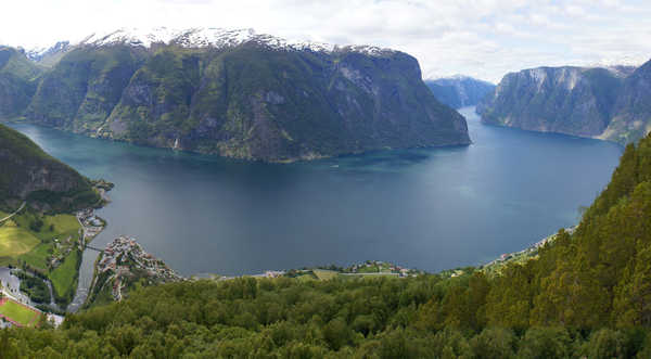 poster gunung Norway Mountains Forests Sognefjord Sogn og Furan 1Z