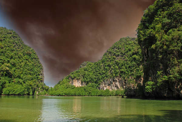 poster pemandangan alam gunung Thailand Mountains Lake 1Z