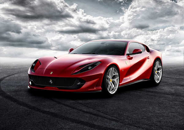 Poster Mobil Ferrari Superfast 812 Red 1ZM
