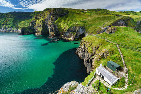 Poster Pemandangan Gunung United Kingdom Mountains Coast Ballintoy County 1Z