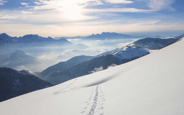 Poster Pemandangan Gunung Landscape Mountain Nature Snow Mountains Mountain APC 001