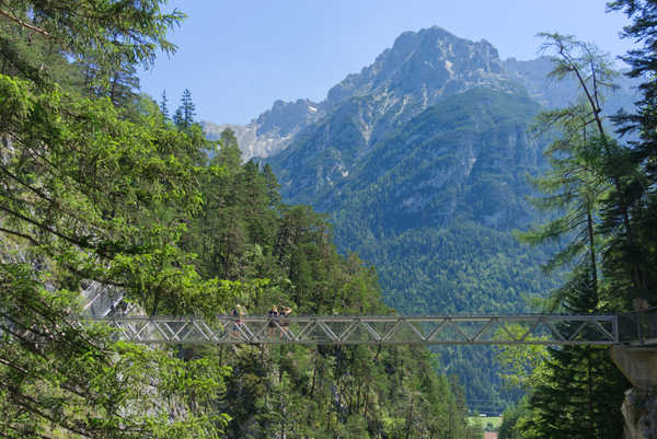 poster pegunungan Germany Mountains Bridges Mittenwald Gorge Of 1Z