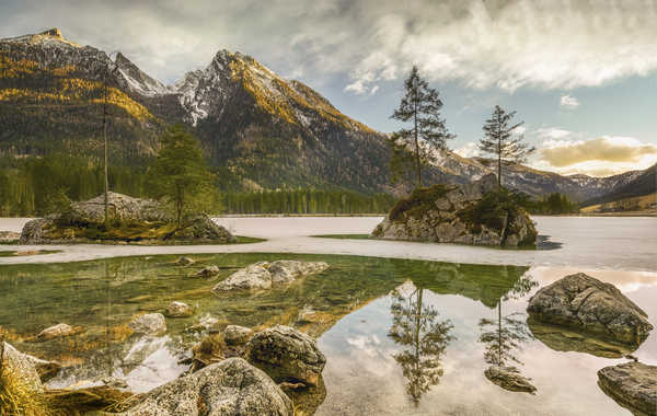 poster gunung Island Lake Mountain Nature Reflection Lakes Lake APC