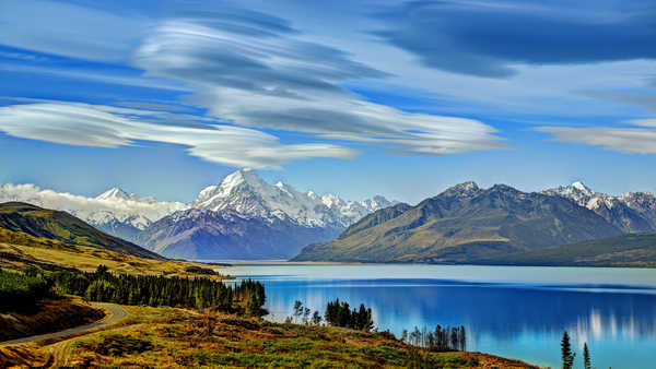 poster gunung Mountains Sky Scenery 1Z 004