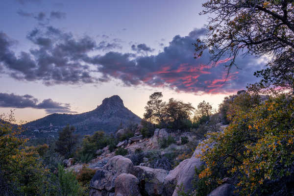 Poster Pemandangan Gunung USA Mountains Stones Sky Prescott Arizona Crag 1Z