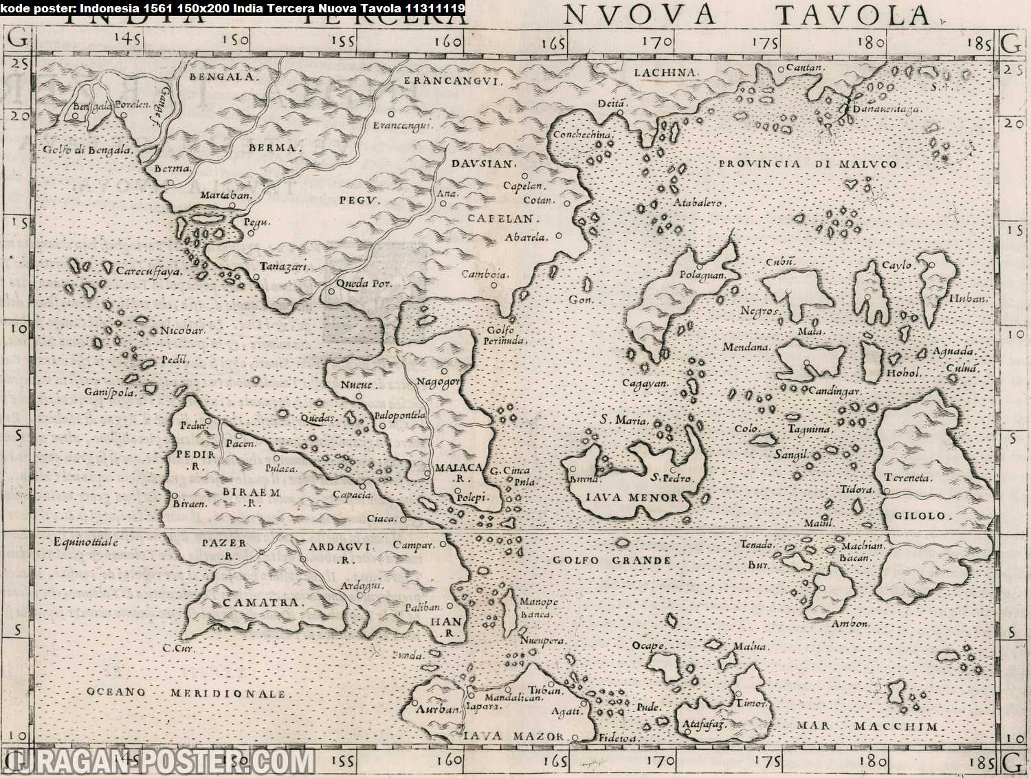 peta indonesia kuno tahun 1561