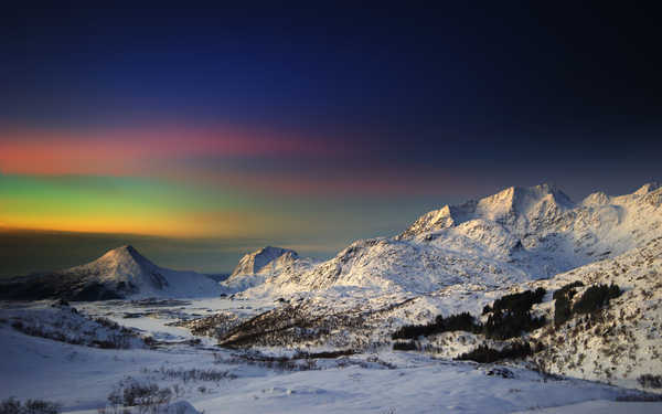 poster pemandangan alam gunung Mountain Snow Earth Winter APC 002