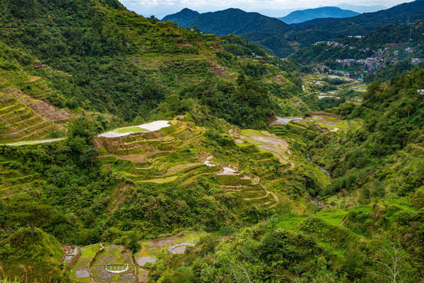 Poster Pemandangan Gunung Philippines Mountains Fields Banaue rice terraces 1Z 001