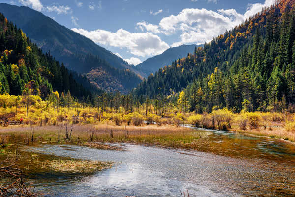 poster pegunungan China Lake Mountains 1Z