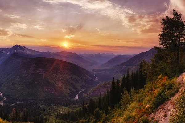 poster gunung USA Parks Mountains Sunrises and sunsets Sky 1Z