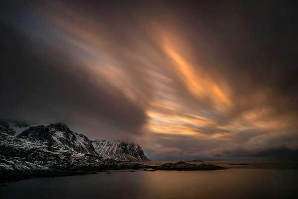 Poster Pemandangan Gunung Norway Lake Mountains 1Z 003