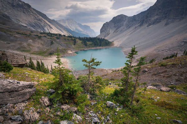 poster pegunungan Canada Lake Mountains Stones Scenery Galatea lake 1Z