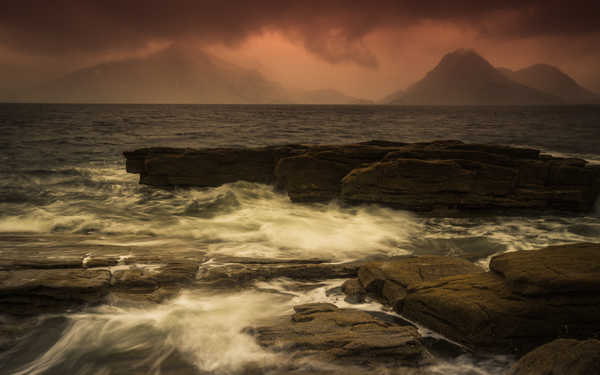 Poster Pemandangan Gunung Cloud Mountain Sea Shore Earth Seascape APC