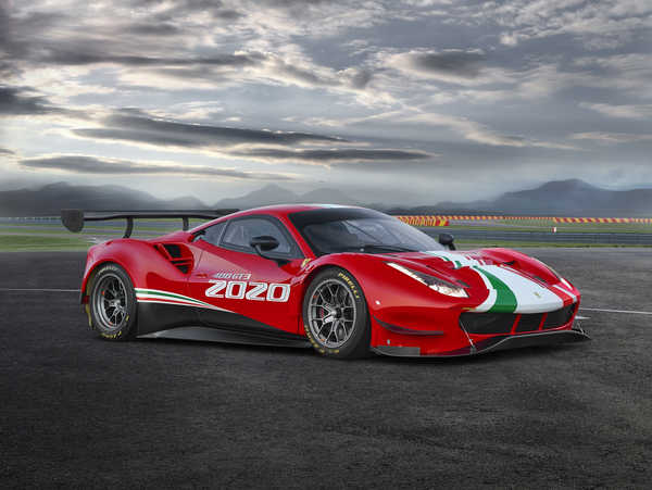 Poster Mobil Ferrari Evo GT3 488 Red 1ZM