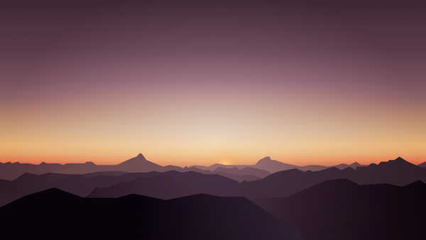 poster gunung mountains silent sunset minimal 5k WPS