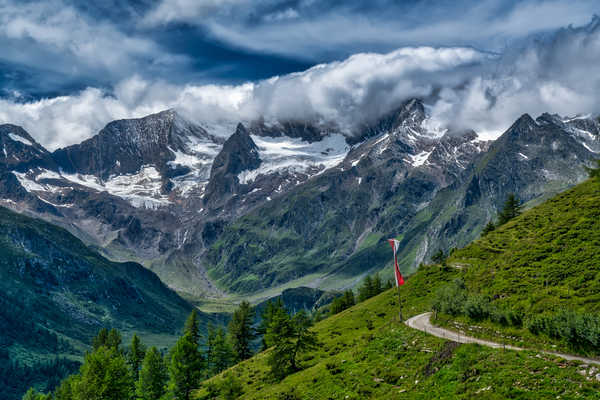 poster pemandangan alam gunung Alps Forest Landscape Mountain Mountains Alps Mountain APC