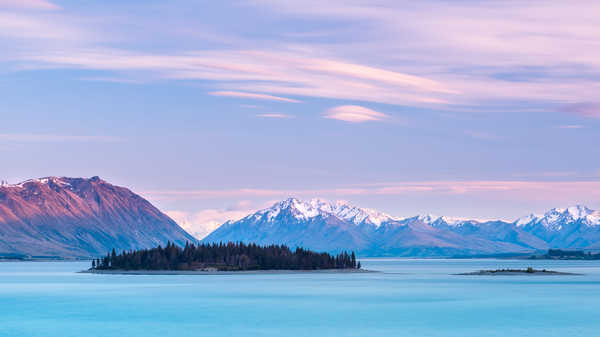 poster pemandangan alam gunung Island Lake Tekapo Landscape Mountain Lakes Lake Tekapo APC