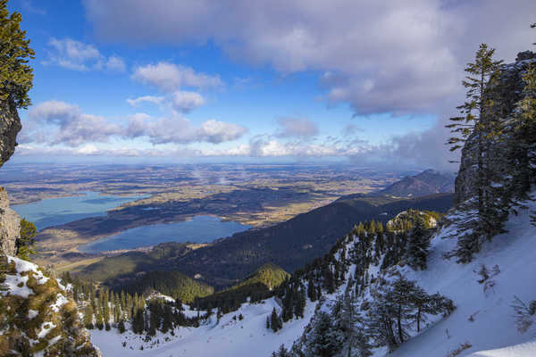 poster pemandangan alam gunung Germany Lake Mountains Lake Forggensee Bavaria 1Z