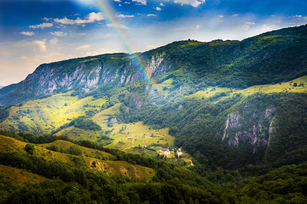 poster pemandangan alam gunung Romania Mountains 1Z 002