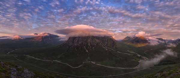 poster pemandangan alam gunung Cloud Fog Mountain Road Mountains Mountain APC